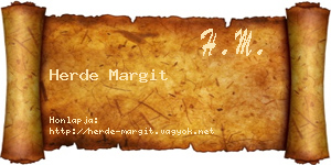 Herde Margit névjegykártya